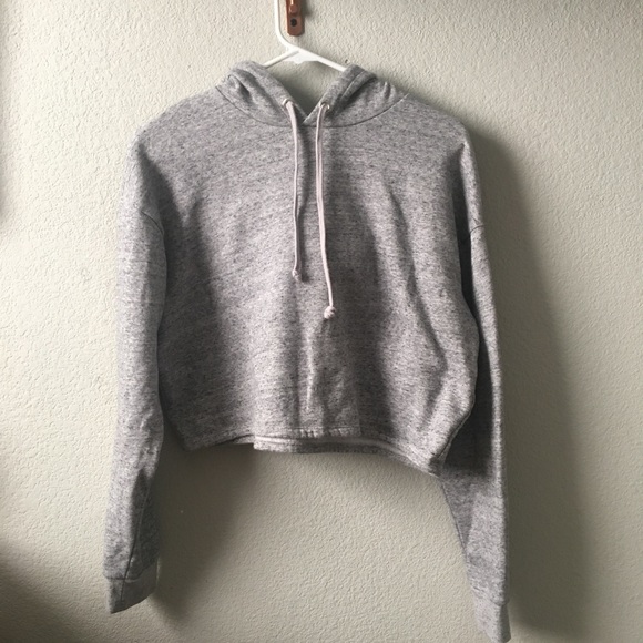 H&M Sweaters - H&M Grey Cropped Hoodie